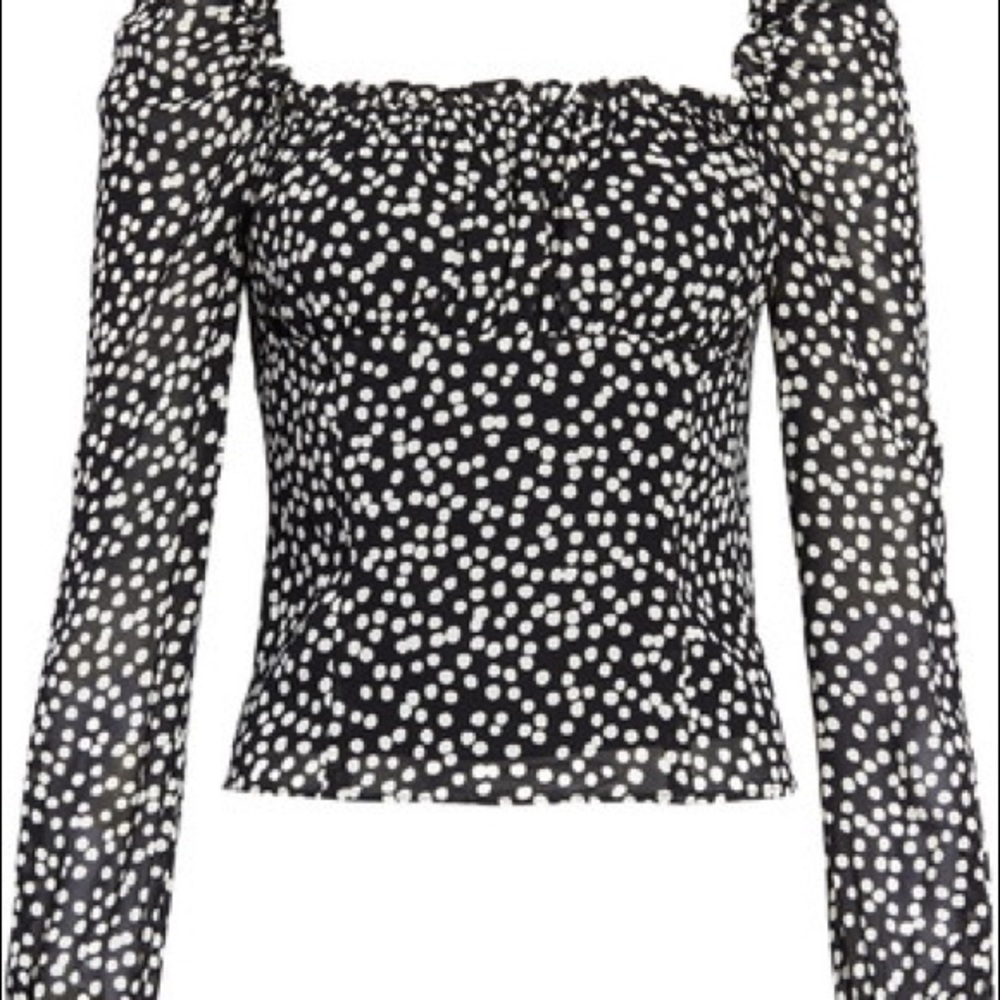 Reformation Bacio Ruffle Tie Back Crop Top - Picture 4 of 7